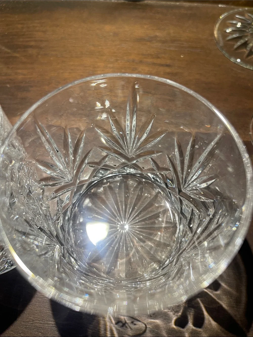 Lot of 2 Glencarin Woodford Reserve Crystal Lowball Wiskey Glasses